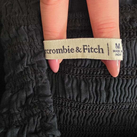 NEW Abercrombie Drop Waist Smocked Mini Dress Coquette Lolita 90s Y2k Soft Girl - Picture 2 of 7